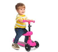 Serenelife Trottinette Enfant 2 En 1 Avec Et Sanssiège ¿ 3 Roues Pliable Rose