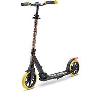 Serenelife Trottinette Freestyle, Trottinette Adulte et ado - Hauteur Réglable, Scooter Tout Terrain avec Grande Roues et Suspension, Manœuvre Facile et Pliable, Leopard