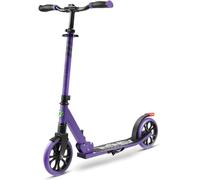Serenelife Trottinette Freestyle, Trottinette Adulte et ado - Hauteur Réglable, Scooter Tout Terrain avec Grande Roues et Suspension, Manœuvre Facile et Pliable, Mauve