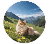 Serengeti, Jeu Circulaire Exigeant De 1000 Pièces AvecPet Chat, Recommandé pour Moments De Silence Et Concentration 1000pcs (67.5x67.5cm)