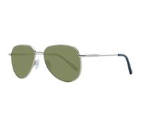 Serengeti - Lunettes de Soleil Rondes en Or avec Verres Verts - unisex - Accessoires - Gris - Taille: ONE Size