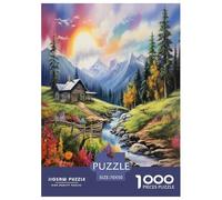 Serénité Alpine Puzzle 1000 Pièces Educa Jouet en Bois Divertissement Créatif De l'art De La Décoration Jeu Éduchatif Challenge Toy Adultes & Enfants des 14 Ans 70x50cm/1000pcs