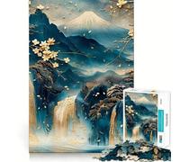 Sérénité et tranquillité Puzzle de 1000 pièces pour Adolescents, Jeu de logique et de Train, Anti-Stress, découpe Lisse, Cadeau mémorable (38x26cm)