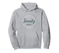 Sérénité Maintenant : Zen Lotus Mandala Méditation Mindfulness Sweat à Capuche, Unisexe pour Adultes, Gris Chiné, M