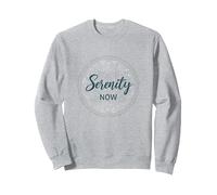 Sérénité Maintenant : Zen Lotus Mandala Méditation Mindfulness Sweatshirt, Unisexe pour Adultes, Gris Chiné, S