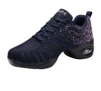 Serenitison Baskets de Danse Jazz Moderne,Semelle Fendue,Chaussures de Marche et de Danse,Respirant Chaussure de Danse Salsa Femme,Chaussures de Gymnastique,Semelle à Coussin d'air en PU