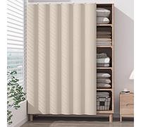 Serenitison Rideaux d'armoire de Couleur Unie,Rideaux de Garde Robe à Rail Coulissant,Rideaux D'éTagèRe,Rideau D'Armoire à Chaussures,pour bibliothèque,Machine à Laver,avec Rail de Guidage