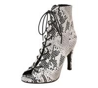 Serenitison Women Ballroom Dance Boots,Performance Practice Footwear Heels,Hollow Dance Boots,Summer Party Shoes,Jazz Dance High Heels,Non Slip Rubber Sole,for Dance Competitions,Parties,Weddings