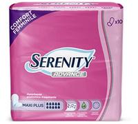 Serenity Advance Maxi Plus Serviettes hygiéniques anatomiques 10 serviettes hygiéniques
