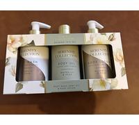 Serenity Collection Ensemble de bain de luxe pour le bain et le corps avec ingrédients naturels, 300 ml, taille standard (ensemble de trio de bain)