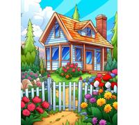 Serenity Gardens - 500 pages talking about gardens houses and flowers coloring book for kids and adults.: The perfect gift for art lovers and garden dreamers.