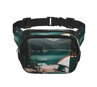 Serenity Lake Sac banane avec rallonge pour homme et femme avec poches zippées, noir, One Size