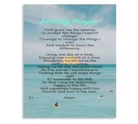 Serenity Prayer Wall Art Inspirational Christian Decor for Home Office Church Meditation Room(Unframed,16x24inch(40x60cm))