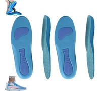 Serenivida Plantillas para Mujer Hombre, Breathable Shock-Absorbing Orthotic Arch Support Pad (Blue * 2Pcs,Men5-6/Women6-7)
