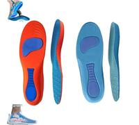 Serenivida Plantillas para Mujer Hombre, Breathable Shock-Absorbing Orthotic Arch Support Pad (Blue+Orange,Men8-9/Women9-10)