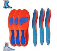 Serenivida Plantillas para Mujer Hombre, Breathable Shock-Absorbing Orthotic Arch Support Pad (Orange * 3Pcs,Men8-9/Women9-10)