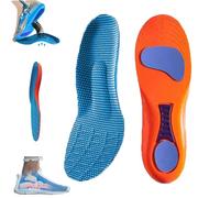 Serenivida Plantillas para Mujer Hombre, Breathable Shock-Absorbing Orthotic Arch Support Pad (Orange,Men5-6/Women6-7)