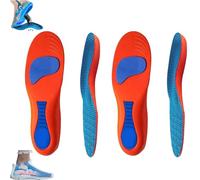 Serenivida Plantillas para Mujer Hombre, Breathable Shock-Absorbing Orthotic Arch Support Pad (Orange * 2Pcs,Men7-8Women8-9)