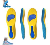 Serenivida Plantillas para Mujer Hombre, Breathable Shock-Absorbing Orthotic Arch Support Pad (Yellow * 2Pcs,Men4-5/Women5-6)