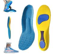 Serenivida Plantillas para Mujer Hombre, Breathable Shock-Absorbing Orthotic Arch Support Pad (Yellow,Men6-7/Women7-8)