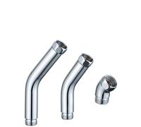Serenophile Adaptateur coudé de douche en acier inoxydable avec rotule réglable à 135 degrés, connecteur G1/2 finition chromée pour têtes de pulvérisation à main et supérieures