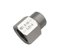 Serenophile Adaptateur de recharge de cylindre en aluminium T21-4 vers W21.8-14 pour cylindres Stream CO2 - Entrée femelle TR 21x4, sortie mâle W21,8x1/14, avec dé à coudre et 2 entretoises de