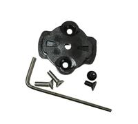 Serenophile Adaptateur de support d'ordinateur pour vélo pour support de flash Garmin, accessoire d'extension en acier plastique, noir