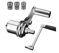 Serenophile Clé multiplicatrice de couple 1/2", rapport de vitesse 1:16, outil de retrait d'écrous de roue pour voitures, SUV, pour mini camions, sortie max 680 Nm avec douilles 17/19/21 mm