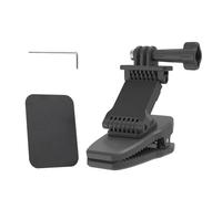 Serenophile Clip de sac à dos polyvalent pour dji Action 5 Pro et insta360 X5, support de fixation extensible en ABS avec libération rapide pour les aventures sportives en plein air, noir