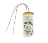 Serenophile Condensateur d'eau 2,5 uF pour systèmes de chauffage de chaudière muraux, réduction du bruit, compensation de puissance réactive, 49 x 24,5 mm, boîtier en plastique sans connecteur