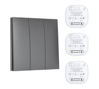 Serenophile Interrupteur de télécommande sans fil auto-générant, sans piles, aucun câblage nécessaire, support mural étanche pour maison, intérieur et extérieur pour contrôle de l'éclairage