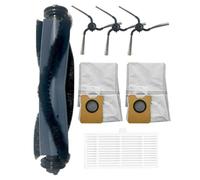 Serenophile Kit de pièces de rechange pour aspirateur robot Eufy C10, comprend une brosse principale, des brosses latérales, un filtre et des sacs à poussière pour station de vidange automatique