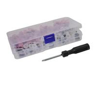 Serenophile Kit de réparation de pneus 30+1 pièce avec caoutchouc et outil d'insertion, 2 tailles de réparation de crevaison pour voiture, moto, camion, bus, résistance aux hautes températures