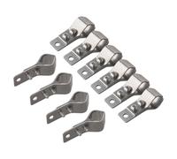 Serenophile Lot de 10 colliers de serrage réglables en acier inoxydable SS304 pour filet de pare-soleil, diamètre du mât de 16 à 26 mm, charnière résistante à la rouille pour serre, terrasse, ferme