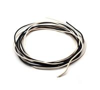 Serenophile Lot de 2 câbles de guitare vintage cirés en coton blanc et noir pour câbles de raccordement tressés pour micros, pots, soudure, recâblage, guitare électrique, basse, accessoires de 2 m