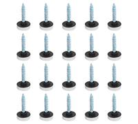 Serenophile Lot de 20 vis de miroir en acier inoxydable avec finition chromée, diamètre 16 mm, pour miroir en verre, armoire, panneau de douche et meubles de salle de bain