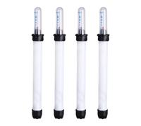 Serenophile Lot de 4 jauges de niveau d'eau pour pots de fleurs avec design flotteur et échelle, indicateur d'état de l'eau visible et rappel de niveau bas pour réservoirs de piscine, blanc