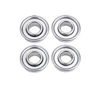 Serenophile Lot de 4 roulements de roue pour tondeuse à gazon et tracteur, 12,7 mm x 28,6 mm, roulement à billes en métal avec anneau design, pièces de rechange à rotation fluide pour roues de