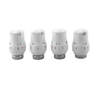 Serenophile Lot de 4 valves thermostatiques pour radiateur M30 x 1,5, tête de contrôle de chauffage en alliage avec 5 niveaux de réglage de la température et protection anti-gel pour la maison
