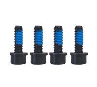 Serenophile Lot de 4 vis de montage pour étrier de frein à disque M6 x 18 mm, boulons à tête hexagonale noirs compatibles avec les systèmes de freinage Zoom, adaptateurs en acier au carbone trempé