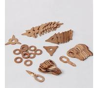 Serenophile Lot de 50 rondelles mixtes pour soudeur par points, accessoires consommables en acier plaqué cuivre avec triangles de débosselage et tampons en étoile pour réparation de tôle automobile