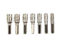 Serenophile Lot de 7 tourne-écrous métriques à tige hexagonale H4 M2,5-5,5 mm, 6 points, adaptateur de foret en métal argenté pour réparation de voiture et boulons