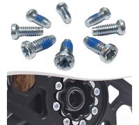 Serenophile Lot de 8 boulons de pédalier pour vélo de route pour Sram pour Apex pour Force Rouge 12 vitesses, vis de manivelle en alliage de 3,9 mm de diamètre, argenté