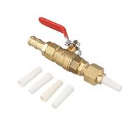 Serenophile Outil de sablage de type valve avec valve à bille NPT en laiton, 4 buses en alumine (2,4/2,7/3,2/3,6 mm) pour machines de sablage de 5/10/20 gallons, élimination de la rouille