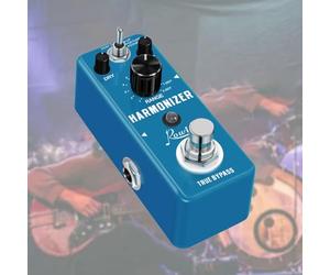 Serenophile Pédale d'harmoniseur de guitare, levier de vitesse numérique, effet detune polyphonique, True Bypass, coque en alliage de zinc, bleu