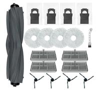 Serenophile Pièces de rechange compatibles avec aspirateur robot mova E40 Ultra, brosse principale sans nœuds, filtres HEPA, brosses latérales, coussinets d'essuie-glace et sacs à poussière pour Wood