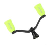 Serenophile Poignée de bras à bascule double de rechange pour moulinet de pêche en fibre de carbone pour DAIWA pour Fuego pour PROREX VLT avec support de roulement pour modification (vert vif)
