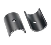 Serenophile Réducteur d'entretoise de guidon en alliage d'aluminium de 25,4 mm à 31,8 mm pour VTT, vélo de route, conversion noir ou bleu