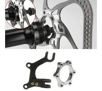 Serenophile Support adaptateur de frein à disque en aluminium CNC 20 mm ID 48 mm Distance des trous Support de conversion pour remontage de vélos ordinaires aux freins à disque Noir Argent