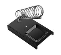 Serenophile Support de fer à souder en métal avec support à ressort pour usage portable et professionnel, 110 x 64 mm, noir/argent